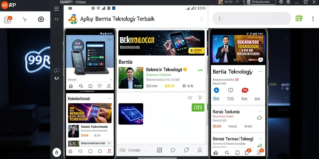 Antarmuka pengguna aplikasi 99RP yang menarik dan informatif.