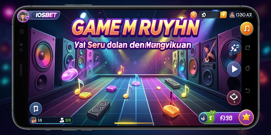 Screenshot utama dari IOSBET menampilkan gameplay Musik Rhythm yang menarik.