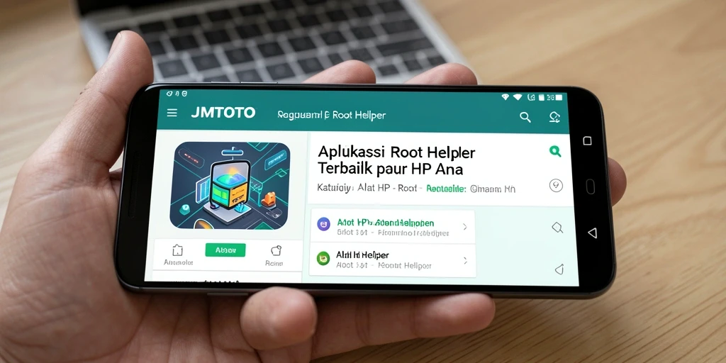 Antarmuka pengguna JMTOTO yang intuitif untuk aplikasi Root Helper.