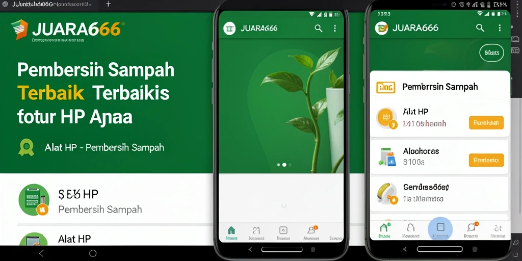 Screenshot JUARA666 dengan antarmuka Pembersih Sampah yang ramah pengguna.