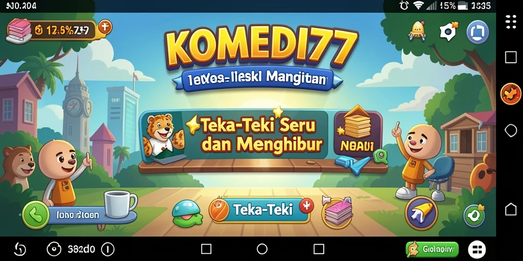 Antarmuka permainan Teka-Teki dengan grafis menawan.