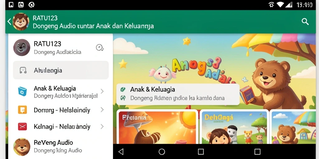 Tampilan antarmuka aplikasi RATU123 yang menarik dan intuitif.