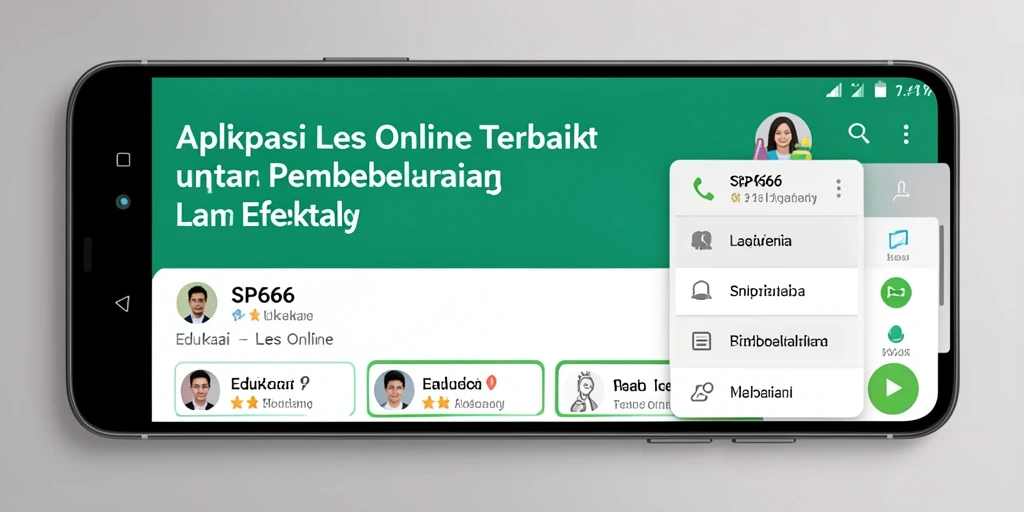 Tampilan antarmuka SP666 yang menarik dan fungsional untuk Les Online.