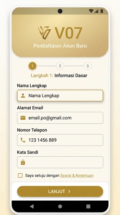 Cara Mudah Registrasi Akun v07 untuk Android