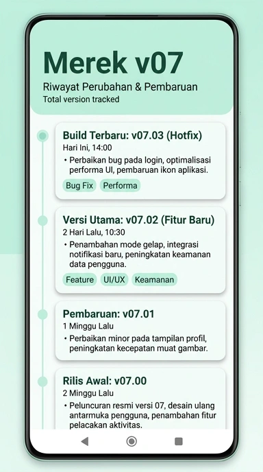 Riwayat Versi v07 untuk Pengguna Android